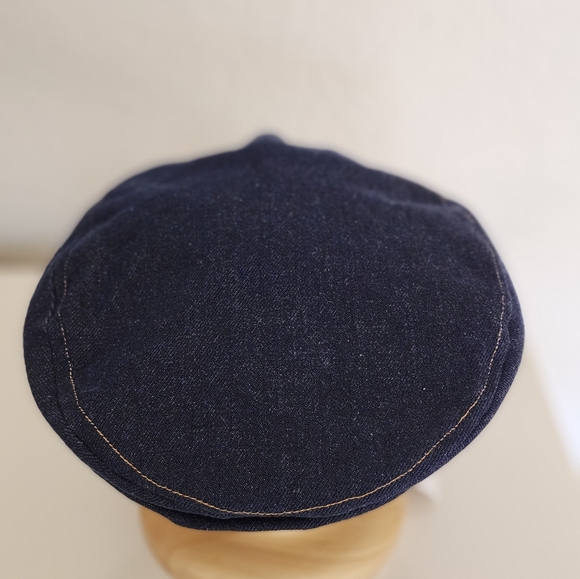 Handmade Denim Cap with Buffalo Plaid Lining. - Picture 3 of 6